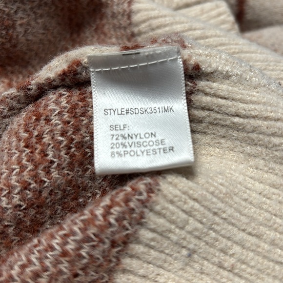 SI3NNA off White and Brown Striped Sweater, Size Small - Picture 4 of 4